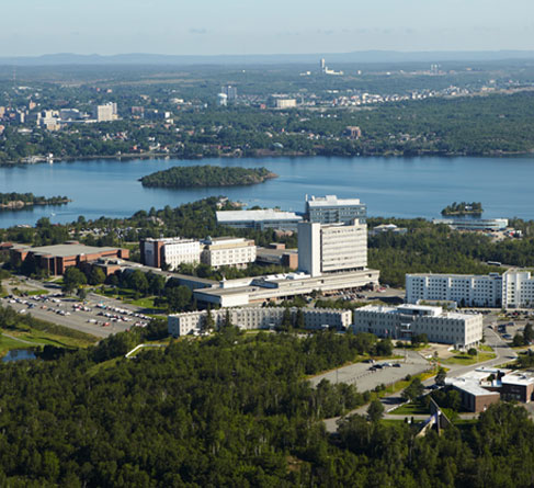 An aerial shot of the ɫƵ campus