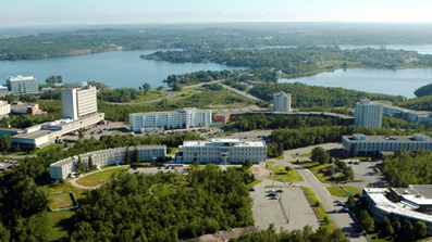 An aerial view of ɫƵ University's campus